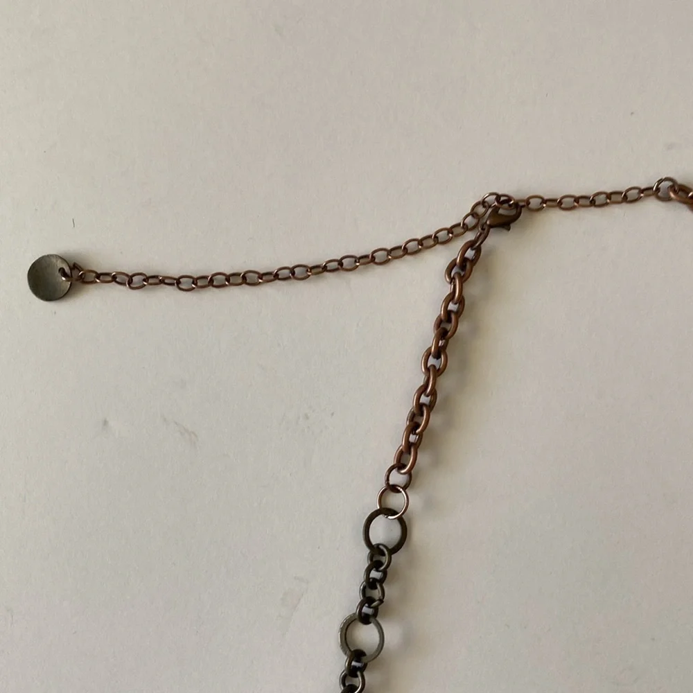 Costume jewelry necklace roses trinkets charms
